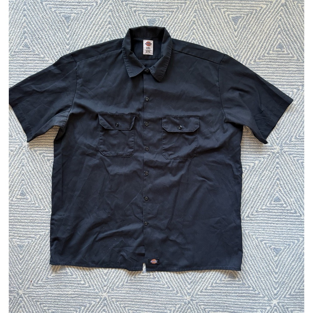 Dickie's Short Sleeve Work Shirt‎ - Black - Poly/Cotton - 2XL